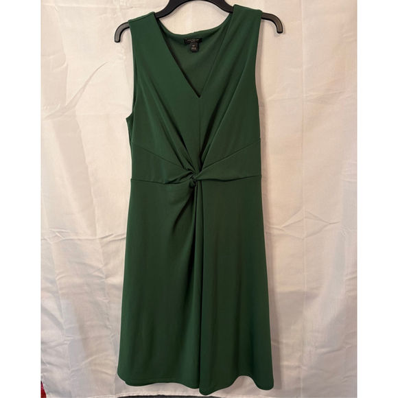 Ann Taylor Dresses & Skirts - Ann Taylor XS Petite Green Sleeveless Knot Front Classic Cocktail Party Dress